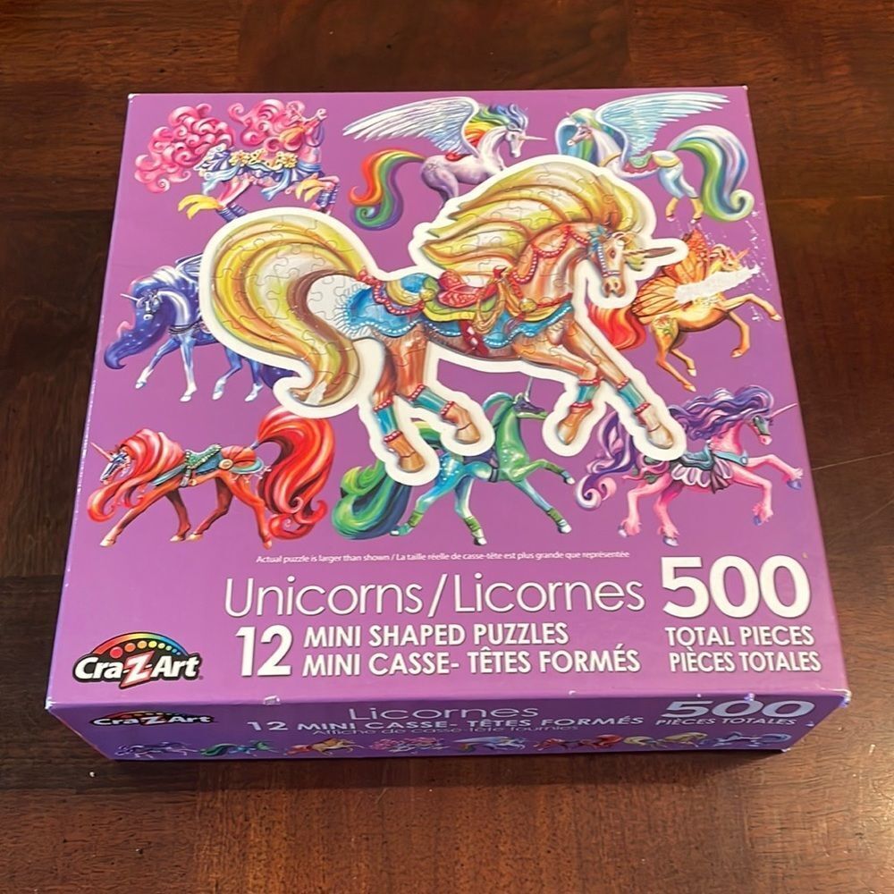 12 Unicorn Shaped Puzzles 500 pieces total